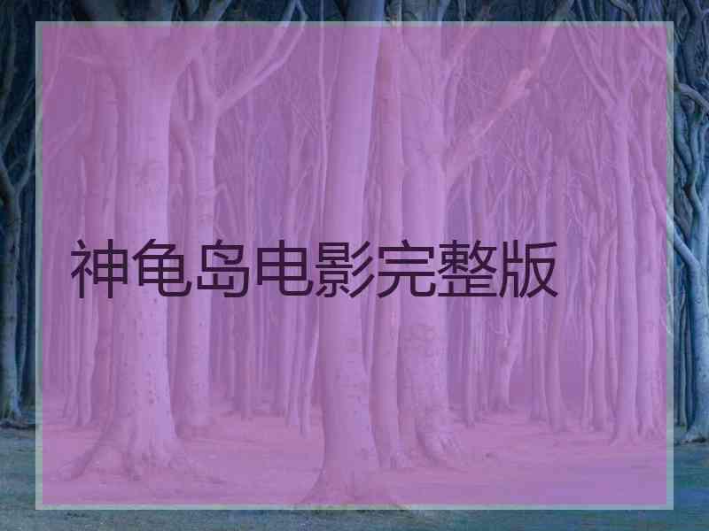 神龟岛电影完整版