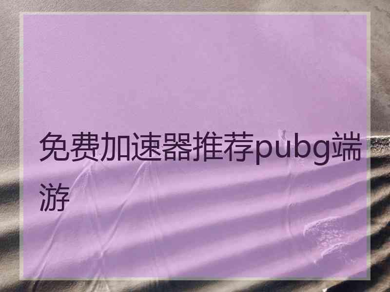 免费加速器推荐pubg端游