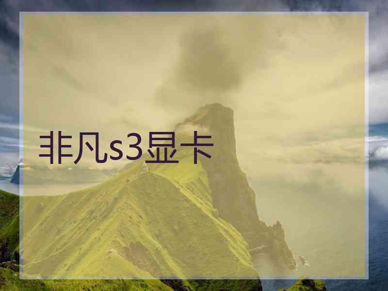 非凡s3显卡