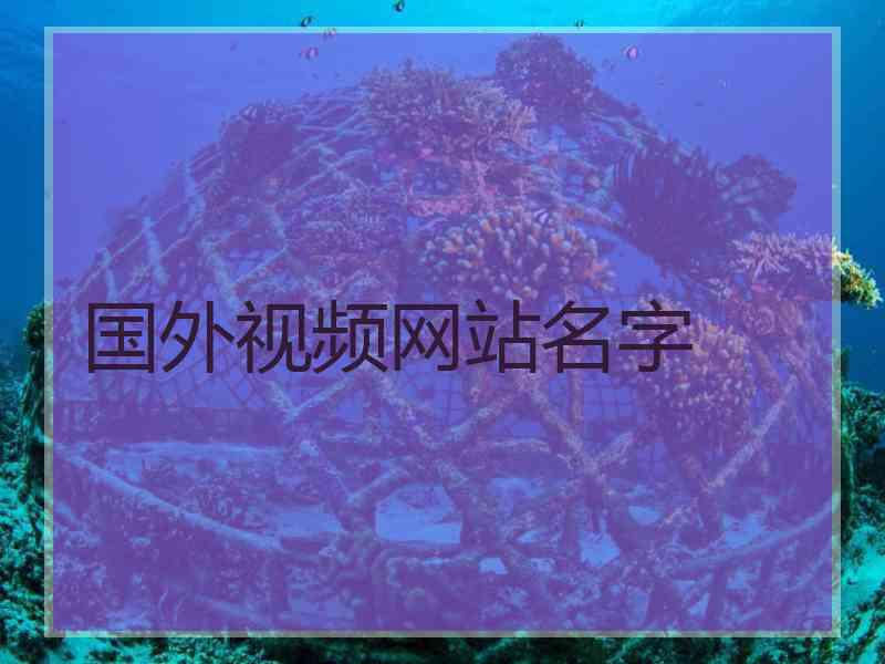 国外视频网站名字