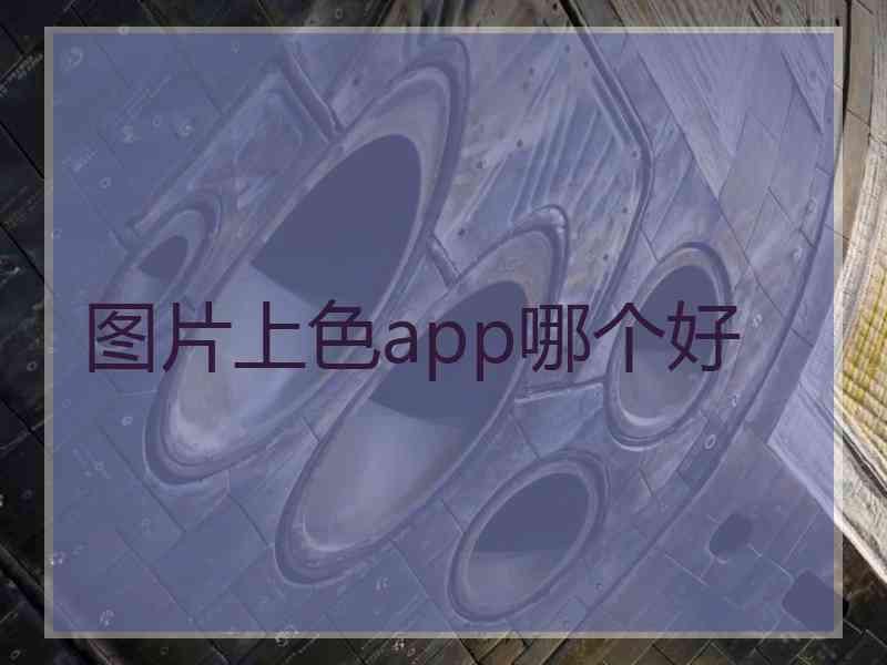 图片上色app哪个好