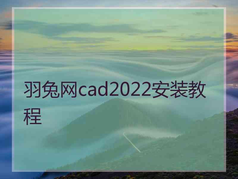 羽兔网cad2022安装教程