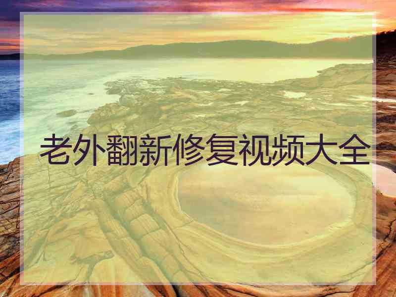 老外翻新修复视频大全
