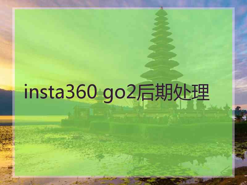insta360 go2后期处理