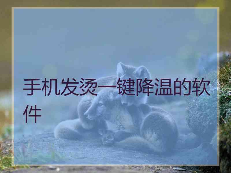 手机发烫一键降温的软件