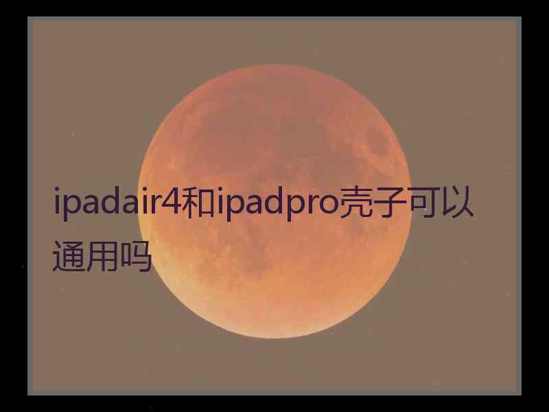 ipadair4和ipadpro壳子可以通用吗