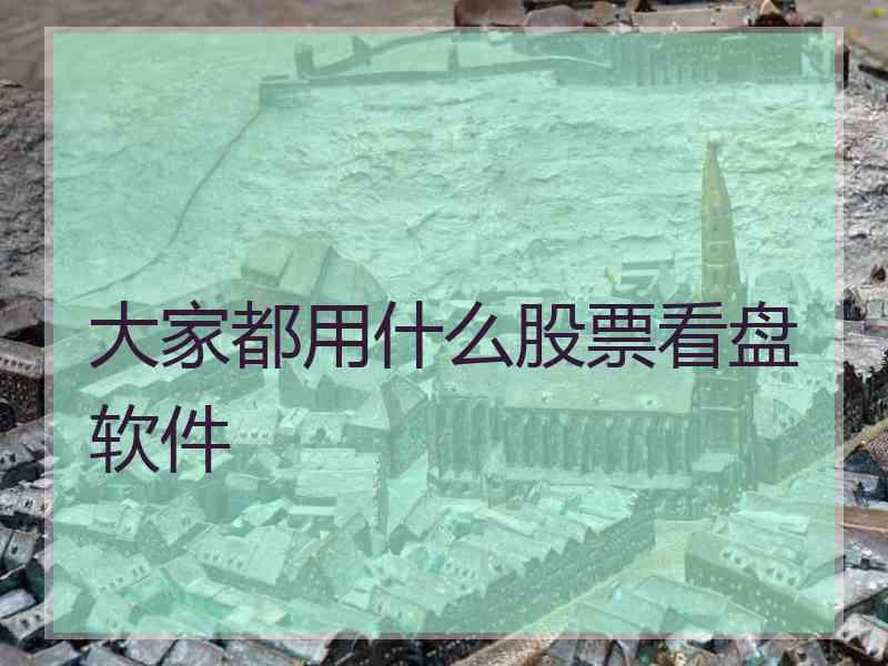 大家都用什么股票看盘软件