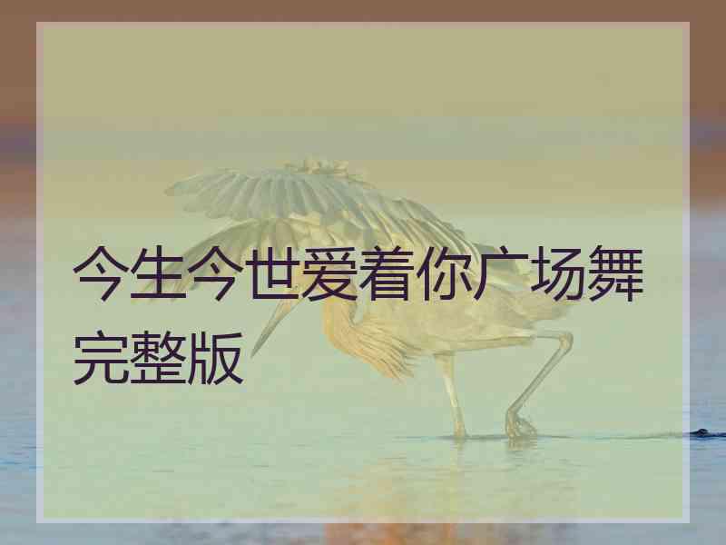 今生今世爱着你广场舞完整版