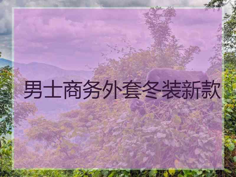 男士商务外套冬装新款