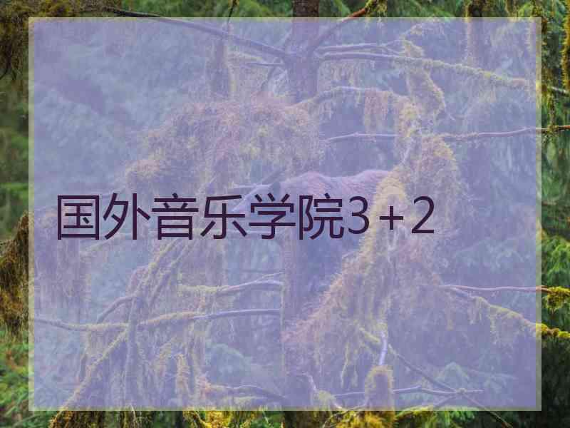 国外音乐学院3+2