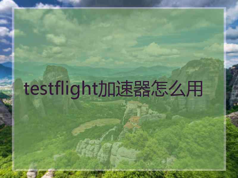 testflight加速器怎么用