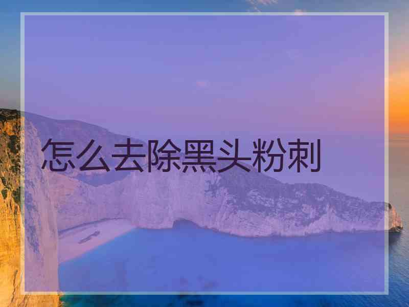 怎么去除黑头粉刺