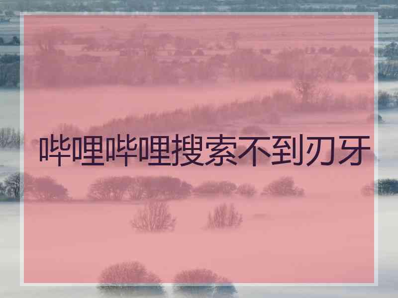哔哩哔哩搜索不到刃牙