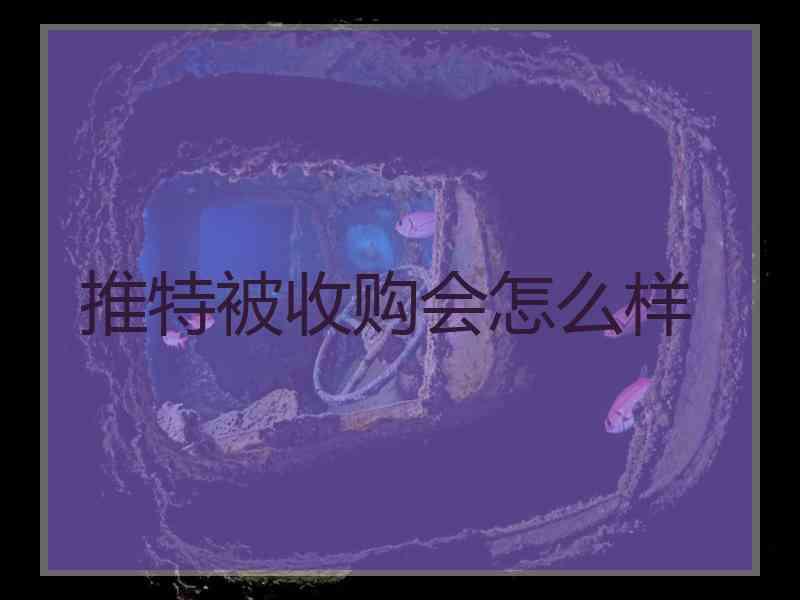 推特被收购会怎么样