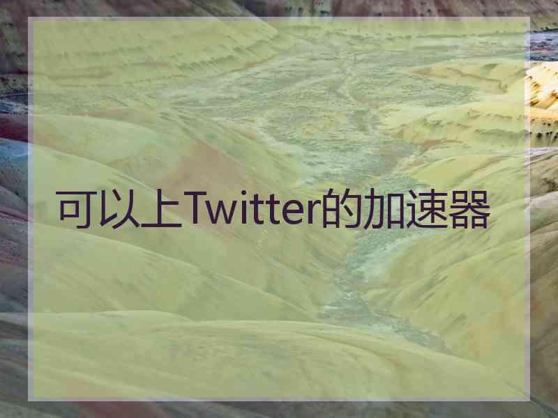 可以上Twitter的加速器
