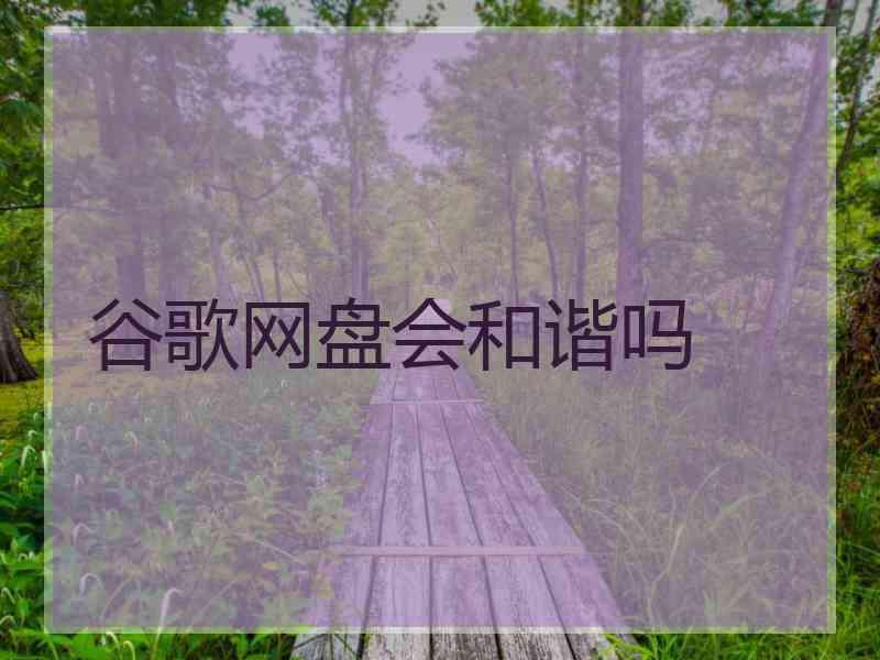 谷歌网盘会和谐吗
