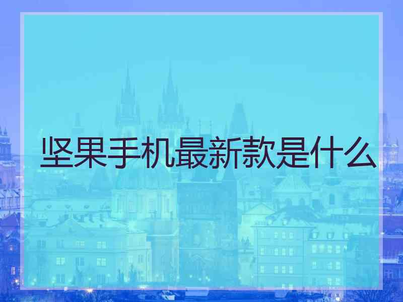 坚果手机最新款是什么