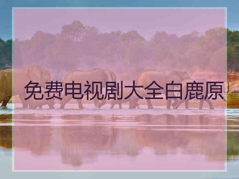 免费电视剧大全白鹿原