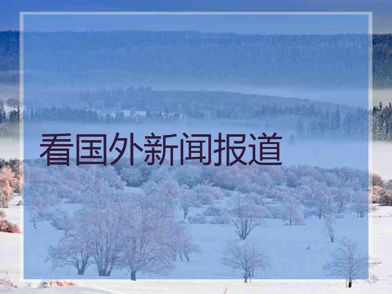 看国外新闻报道