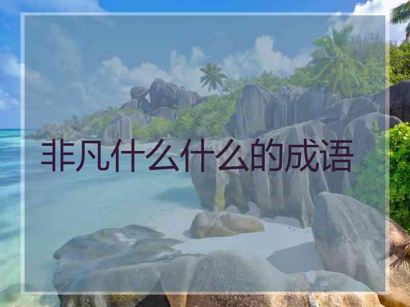 非凡什么什么的成语
