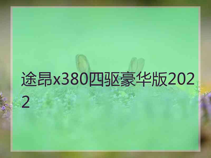 途昂x380四驱豪华版2022
