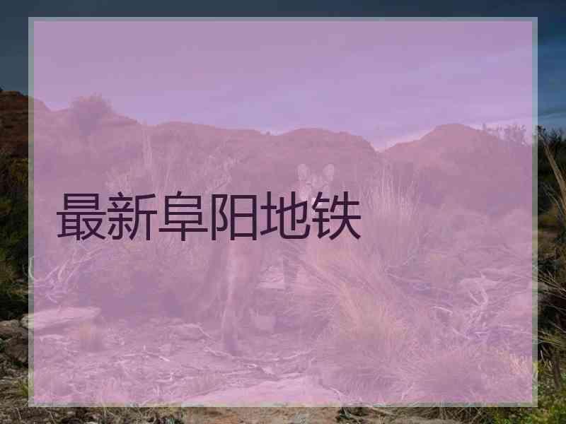 最新阜阳地铁