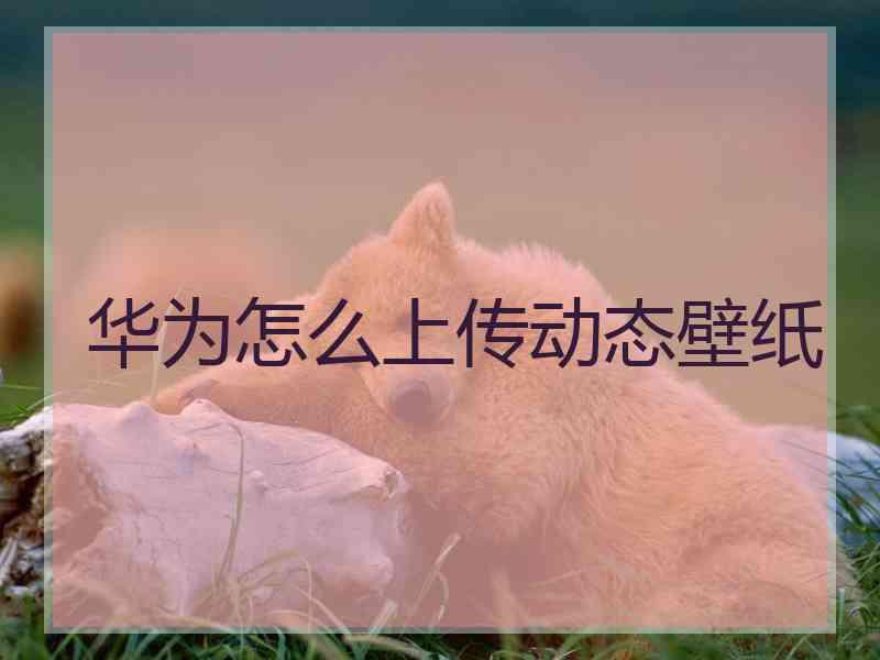 华为怎么上传动态壁纸