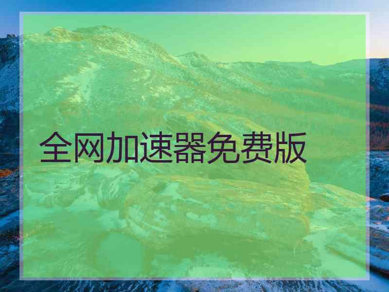 全网加速器免费版