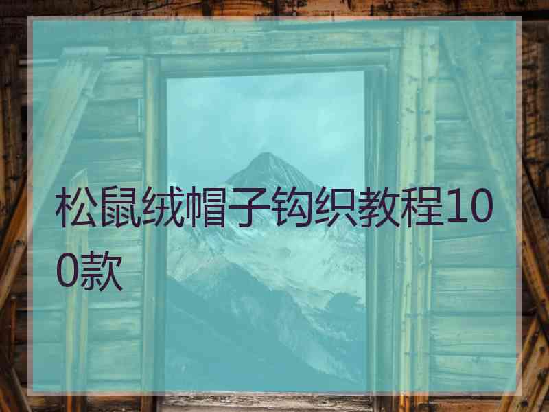 松鼠绒帽子钩织教程100款