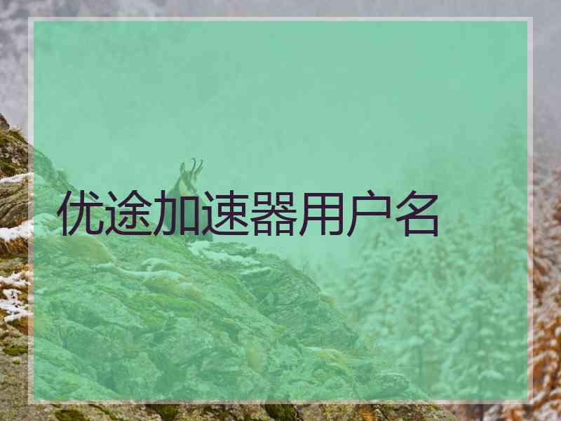 优途加速器用户名