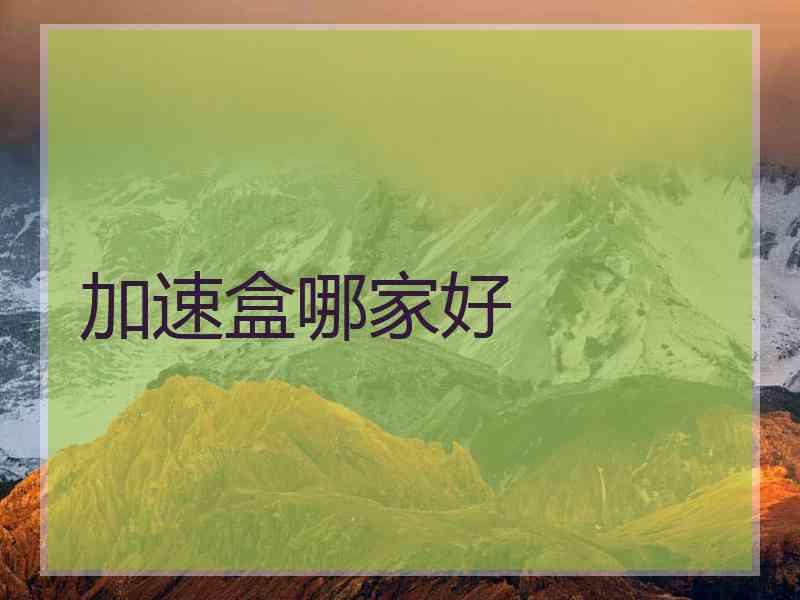 加速盒哪家好