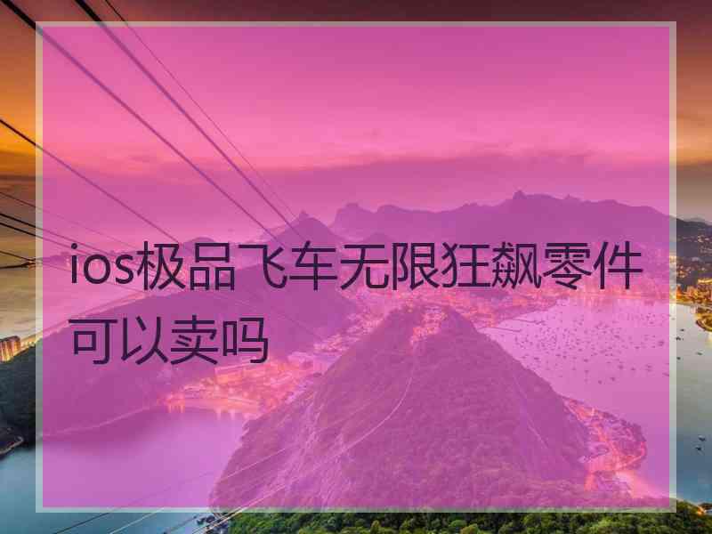 ios极品飞车无限狂飙零件可以卖吗