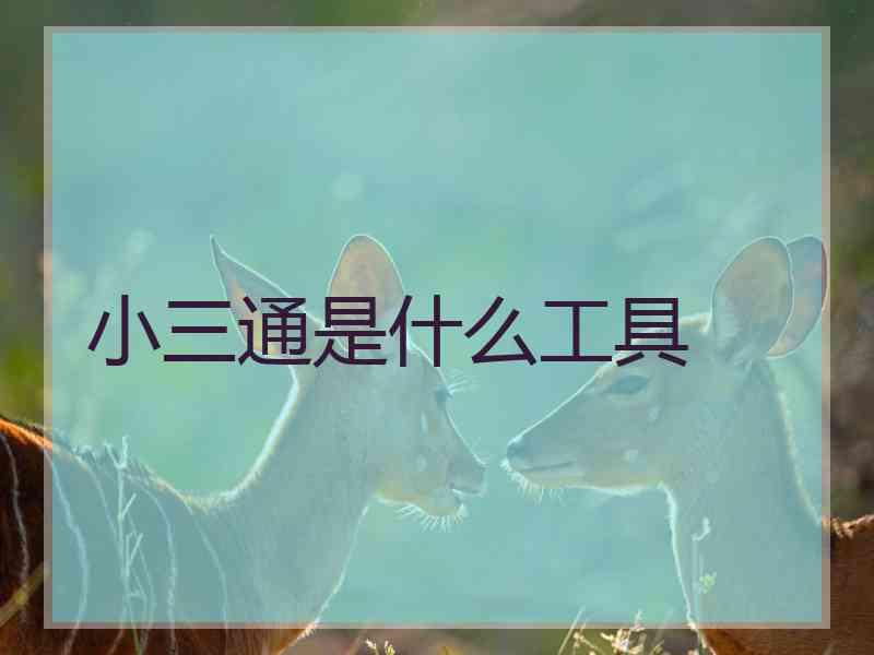 小三通是什么工具