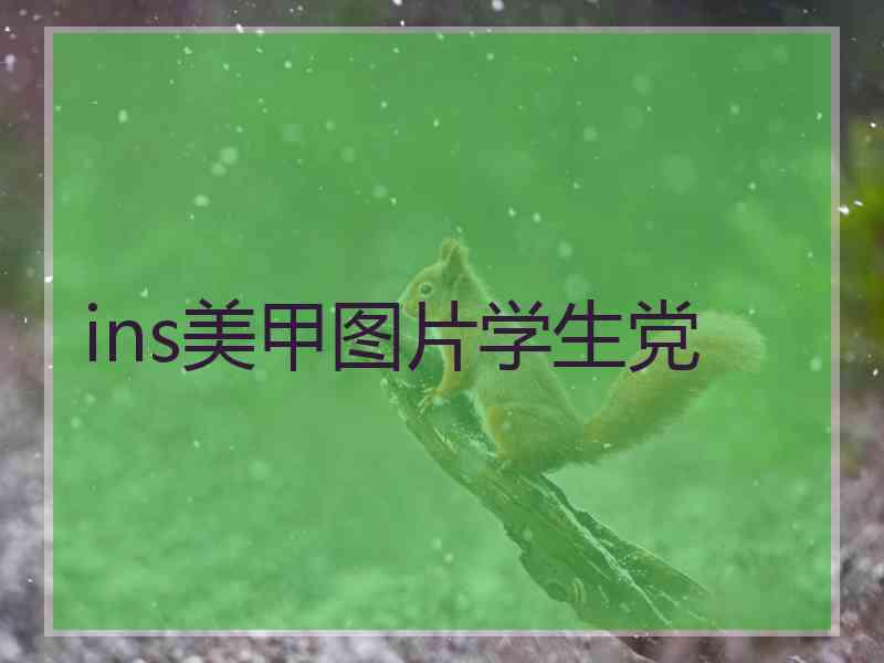 ins美甲图片学生党