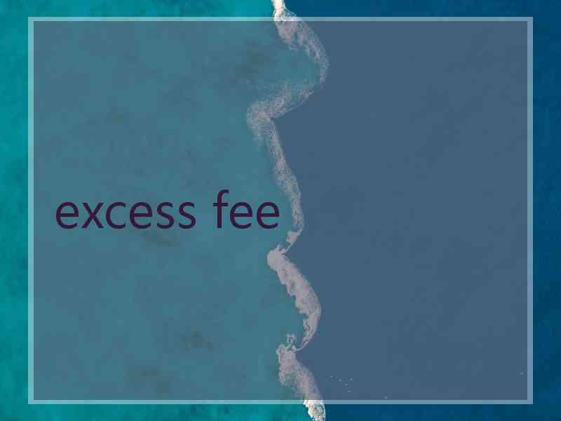excess fee
