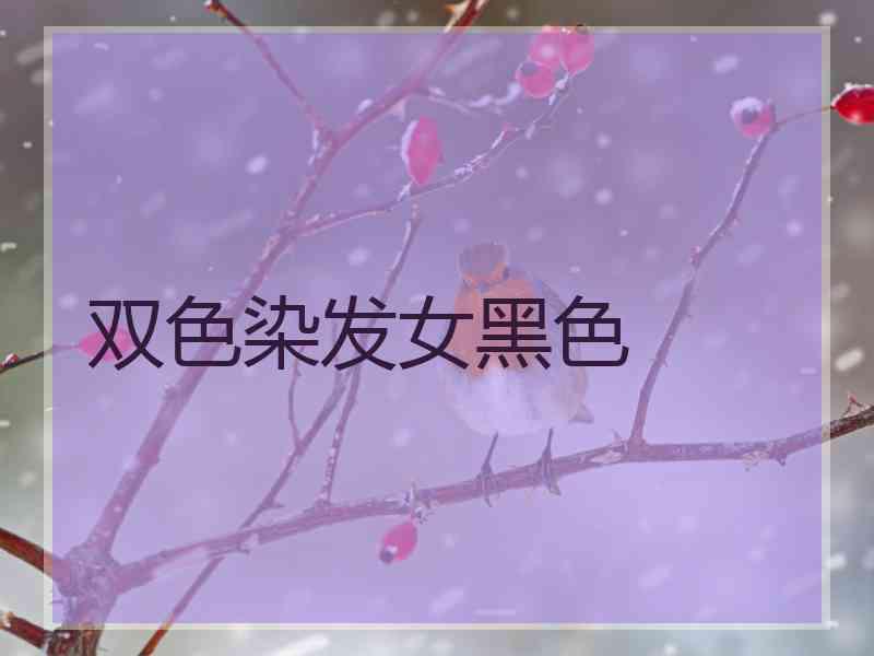 双色染发女黑色