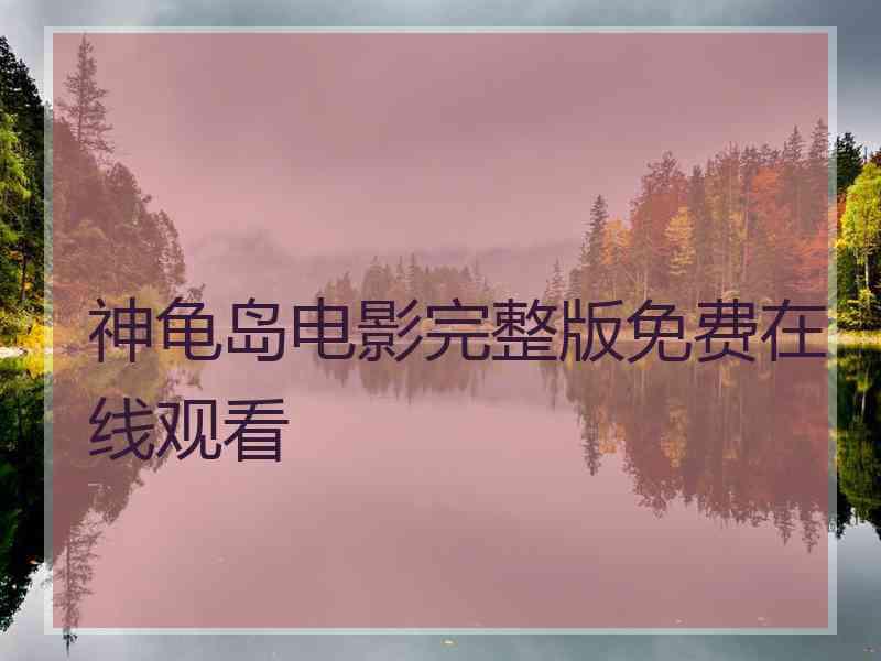 神龟岛电影完整版免费在线观看