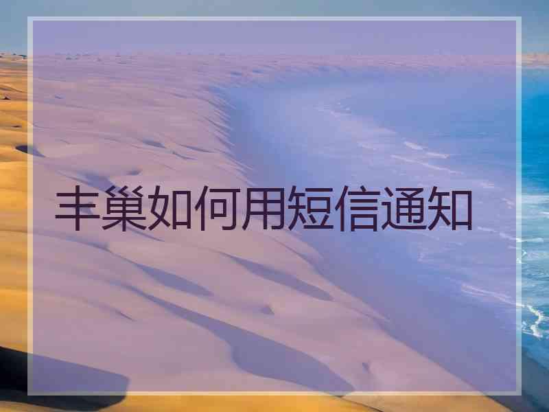 丰巢如何用短信通知