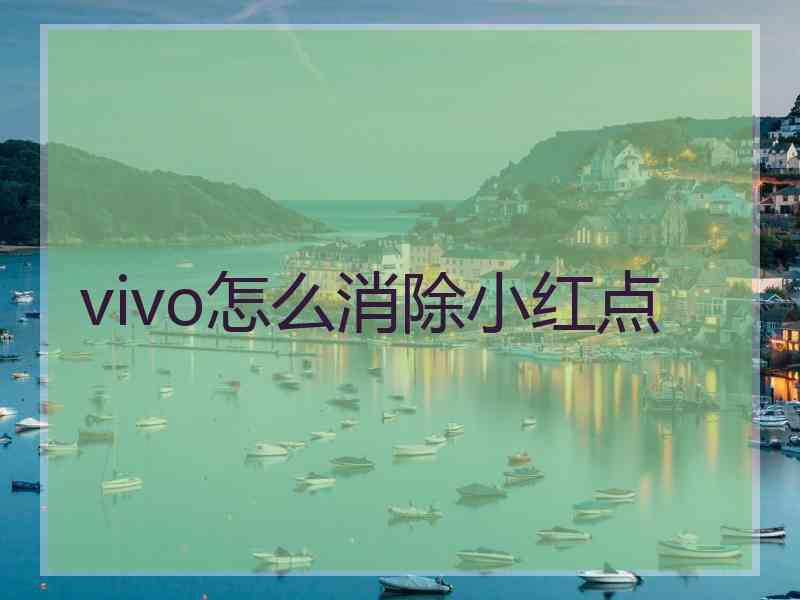 vivo怎么消除小红点