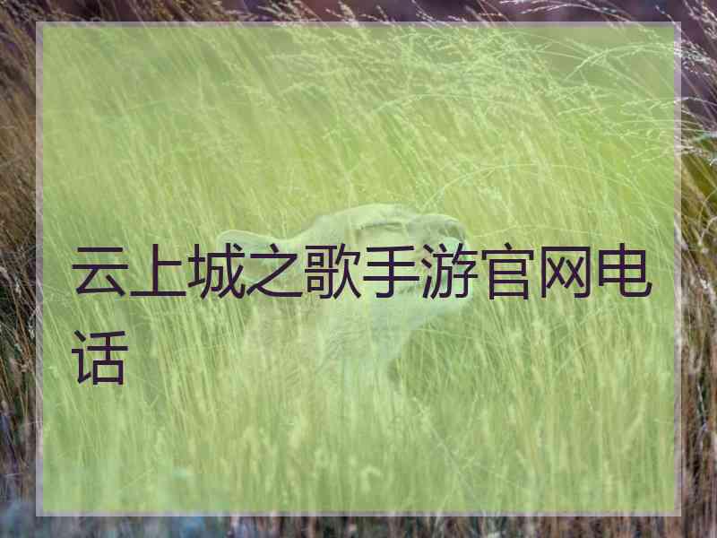 云上城之歌手游官网电话