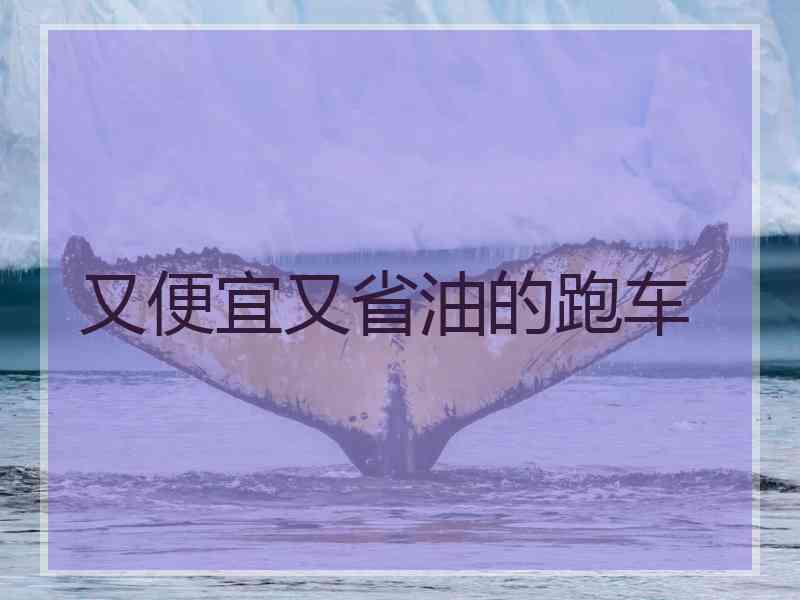 又便宜又省油的跑车