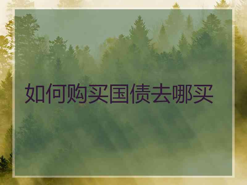 如何购买国债去哪买