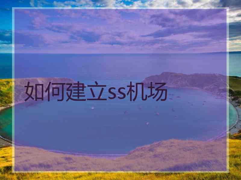 如何建立ss机场