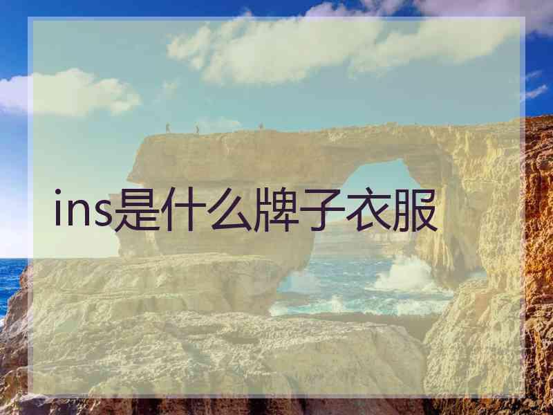 ins是什么牌子衣服