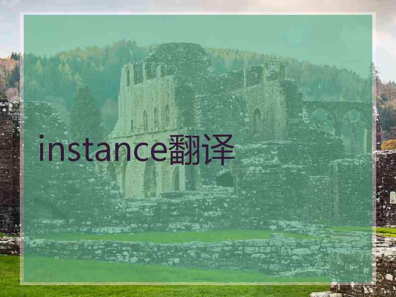instance翻译