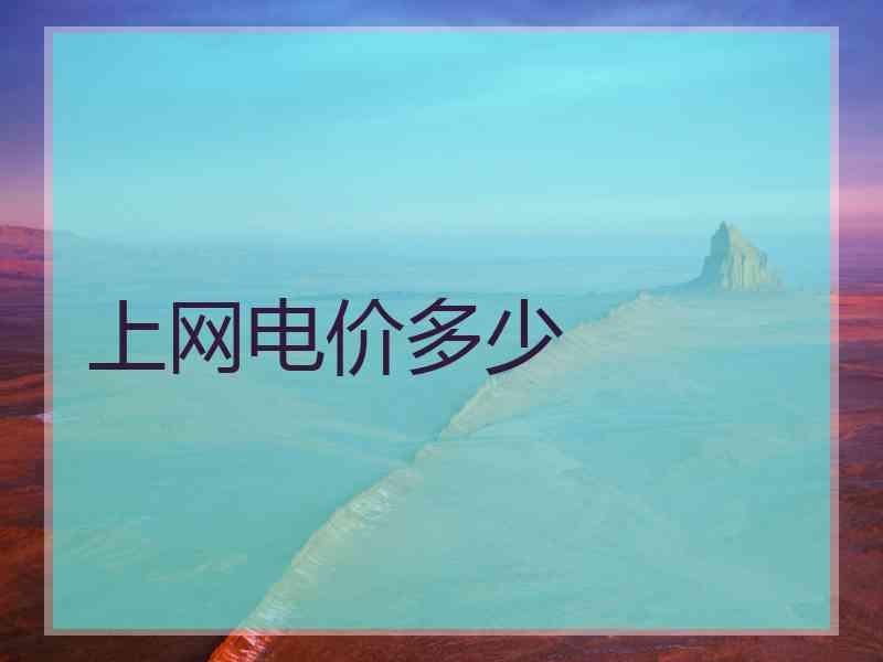 上网电价多少