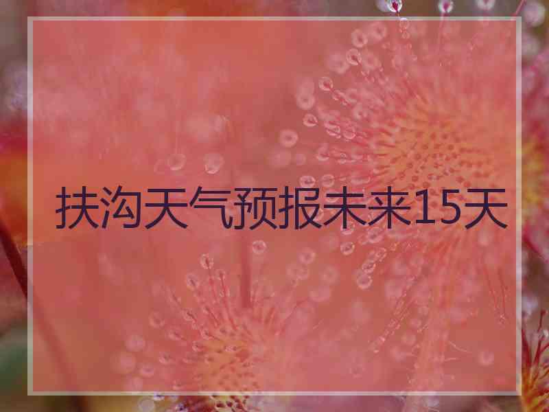 扶沟天气预报未来15天