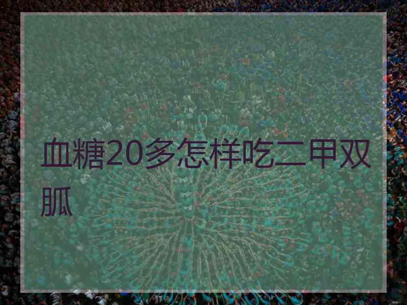 血糖20多怎样吃二甲双胍