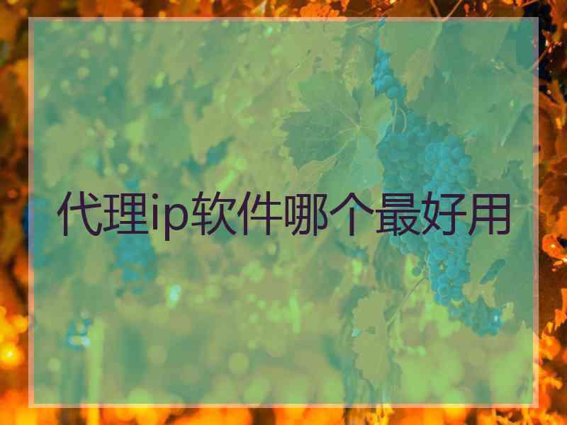 代理ip软件哪个最好用