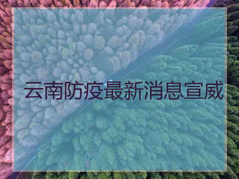 云南防疫最新消息宣威